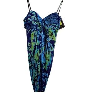 Nightway Women's Strappy Ruched Ombre Maxi Dress Size 8